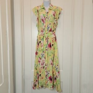 Marissa Webb Collective 6 Ruffle‎ Sleeve Maxi Dress Wedding Guest Cottagecore